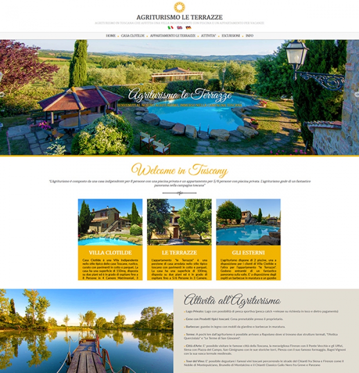 Realizzazione sito web per agriturismo con piscina in toscana ad Arezzo